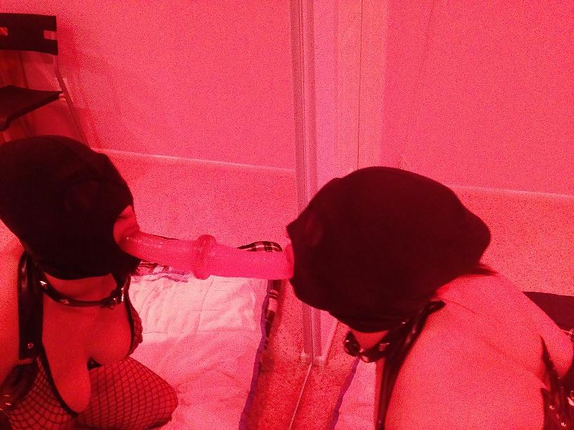 13P Indian wife practices sucking on a dildo