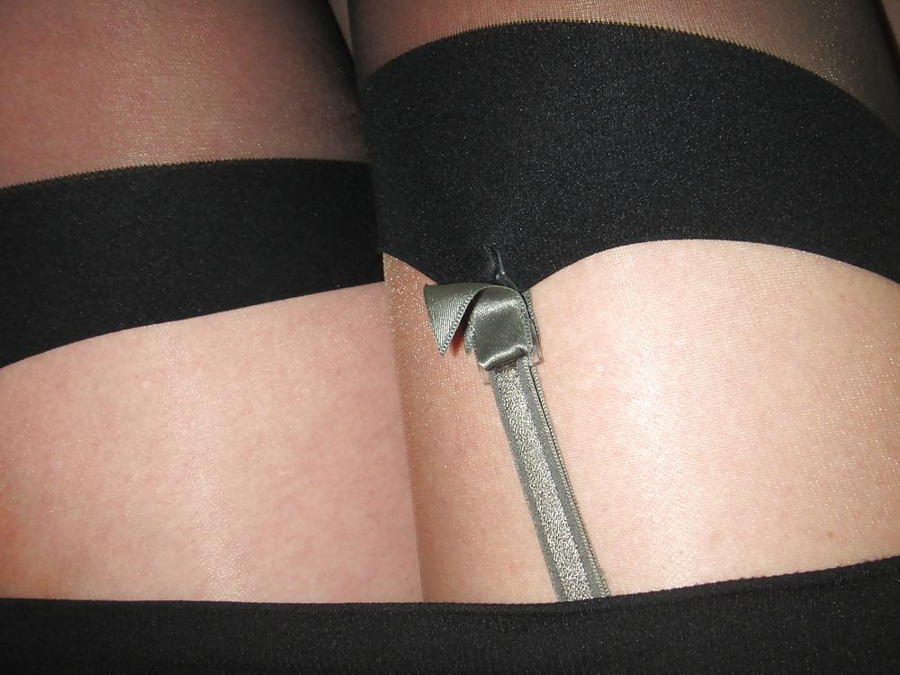 15P Garter and Black Stockings...