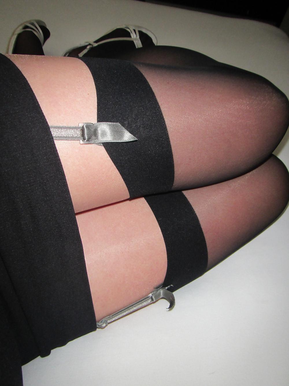 15P Garter and Black Stockings...
