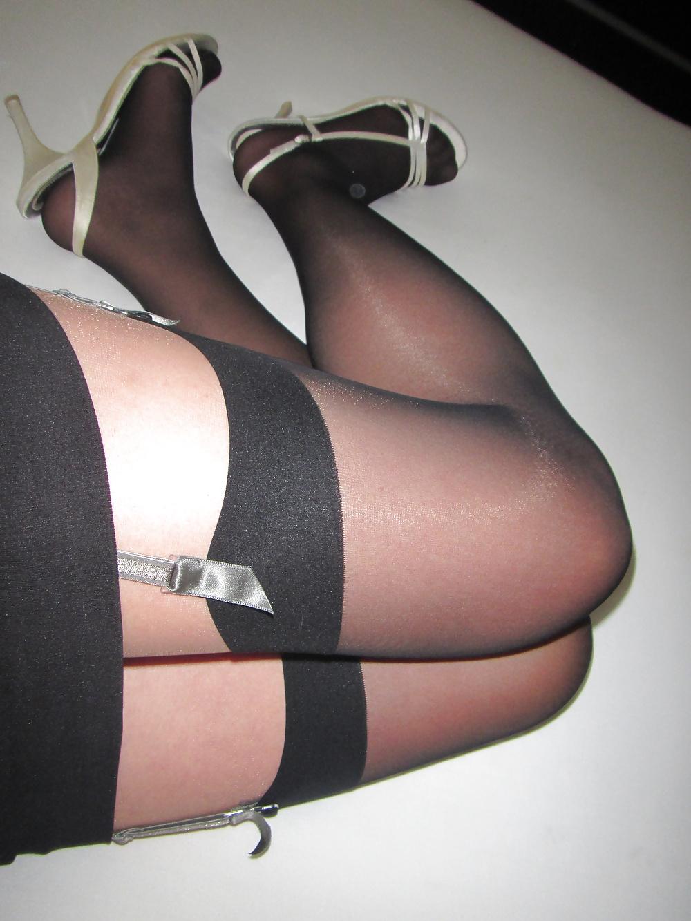 15P Garter and Black Stockings...