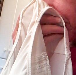 8P Sniffing my hot wife's panties