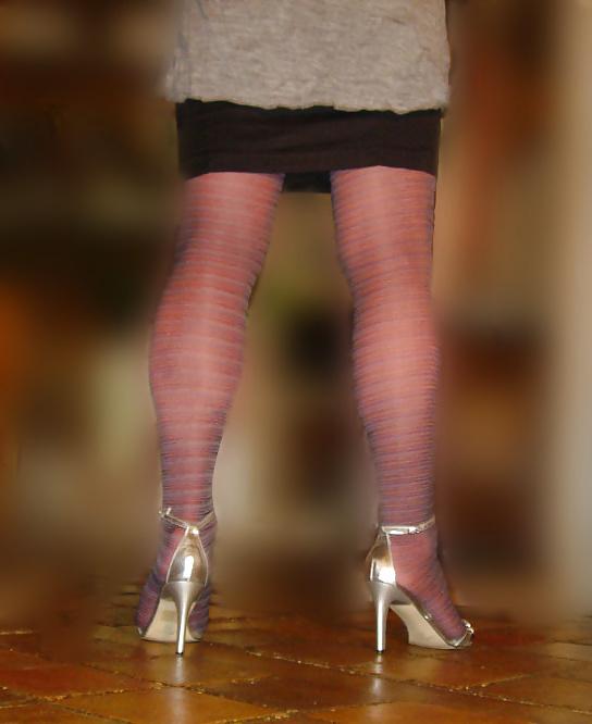 5P Nadine CD Pantyhose, heels and tigh high boots