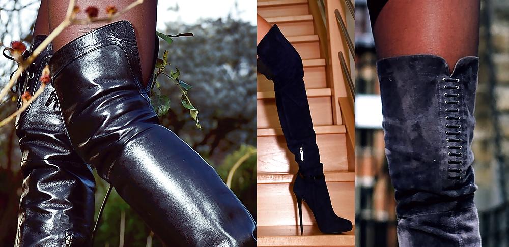 8P Julie Skyhigh most sexy overknee boots & pantyhosed legs