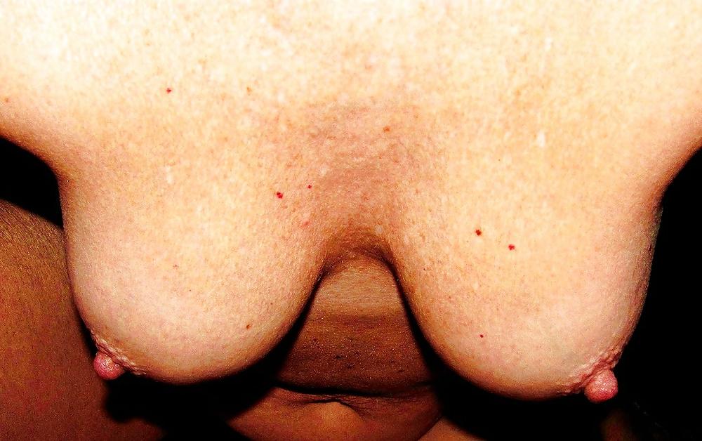 25P Mature Wife's Petite (B-Cup) Tits and Awesome Nipples