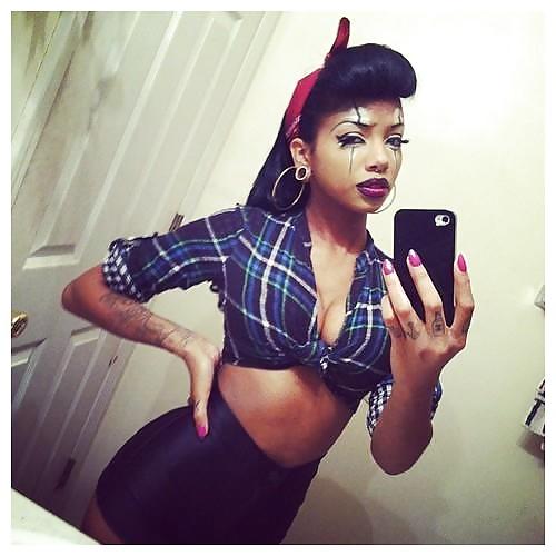 25P Sexy black hipster patty best pics set 1