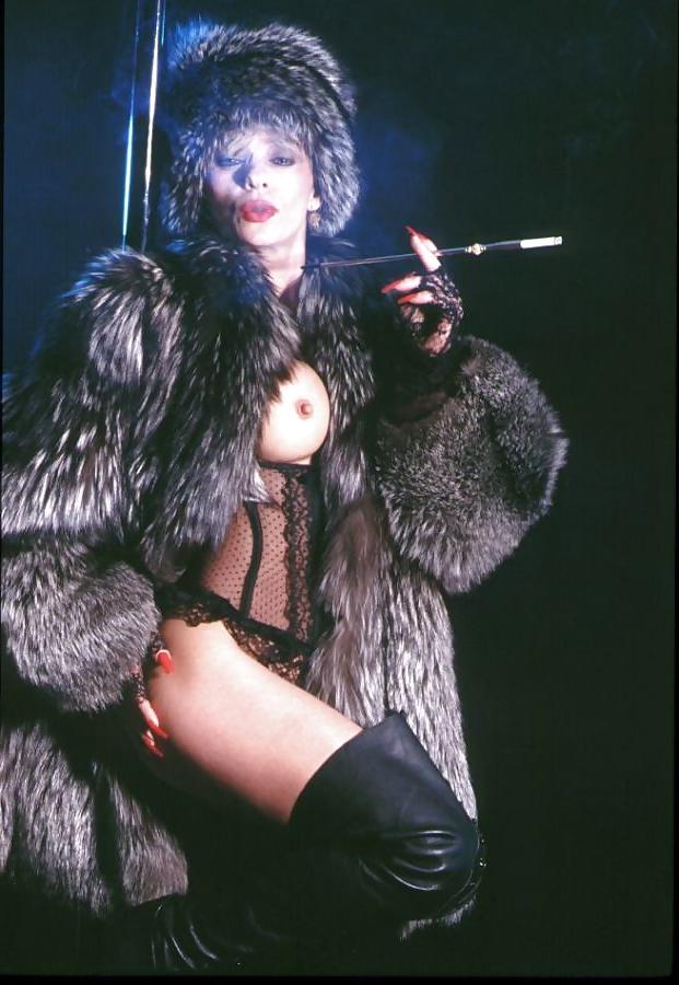22P Smoking Fetish in Furs and high heel boots 