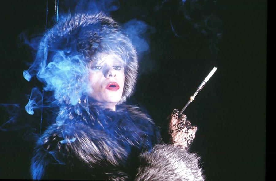 22P Smoking Fetish in Furs and high heel boots 
