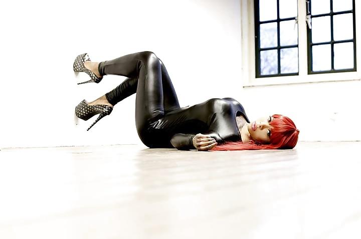 5P Shiny tight catsuit