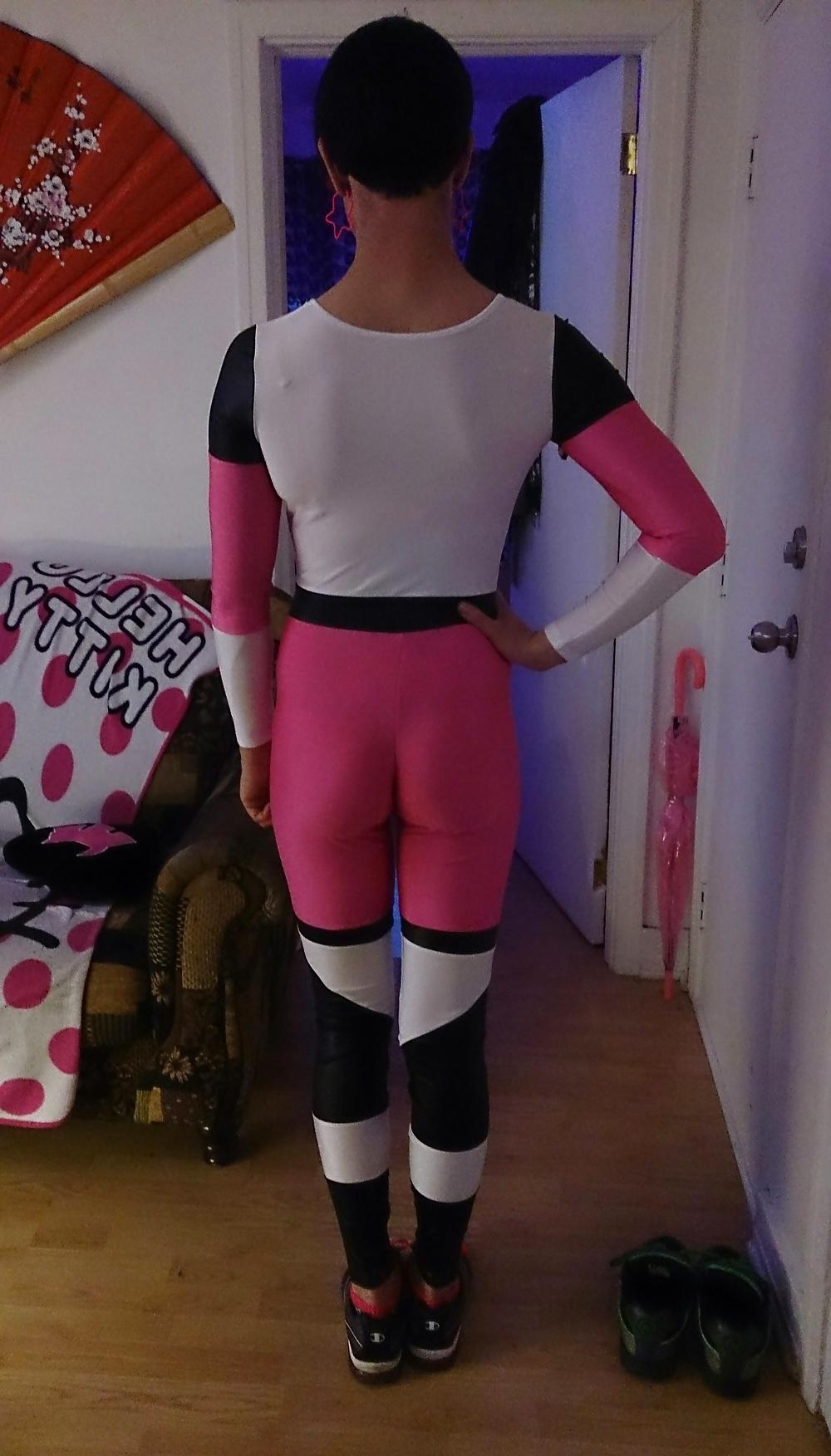 13P Tranny in spandex catsuit