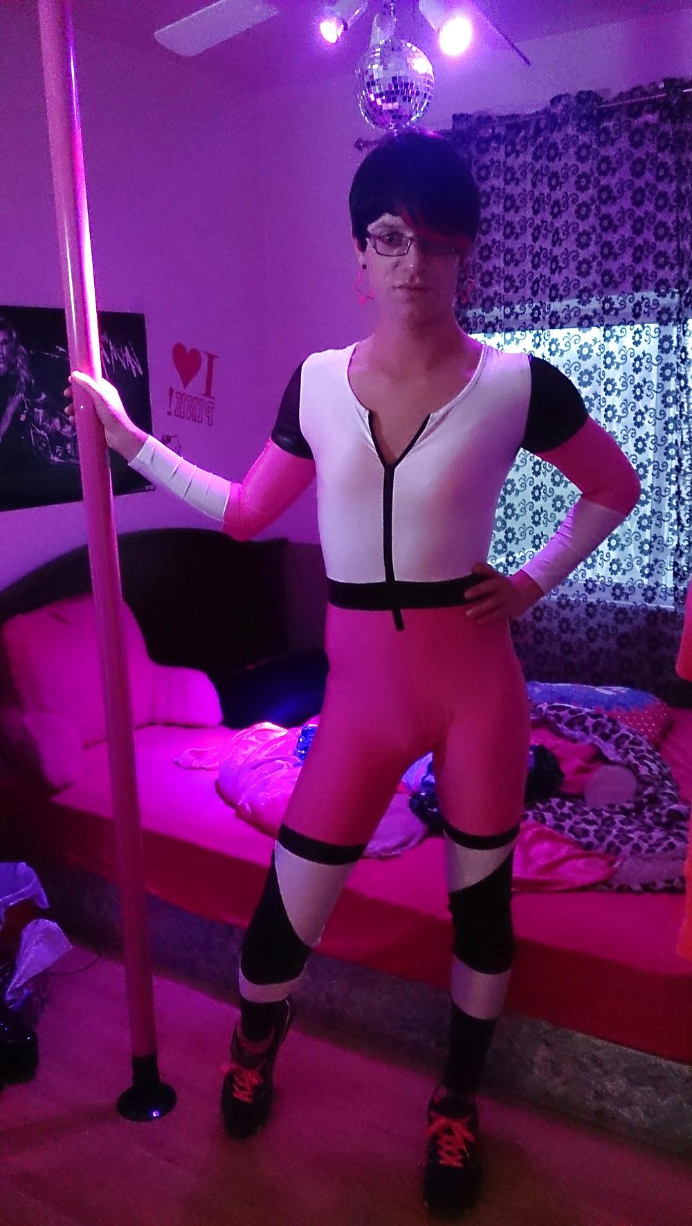 13P Tranny in spandex catsuit