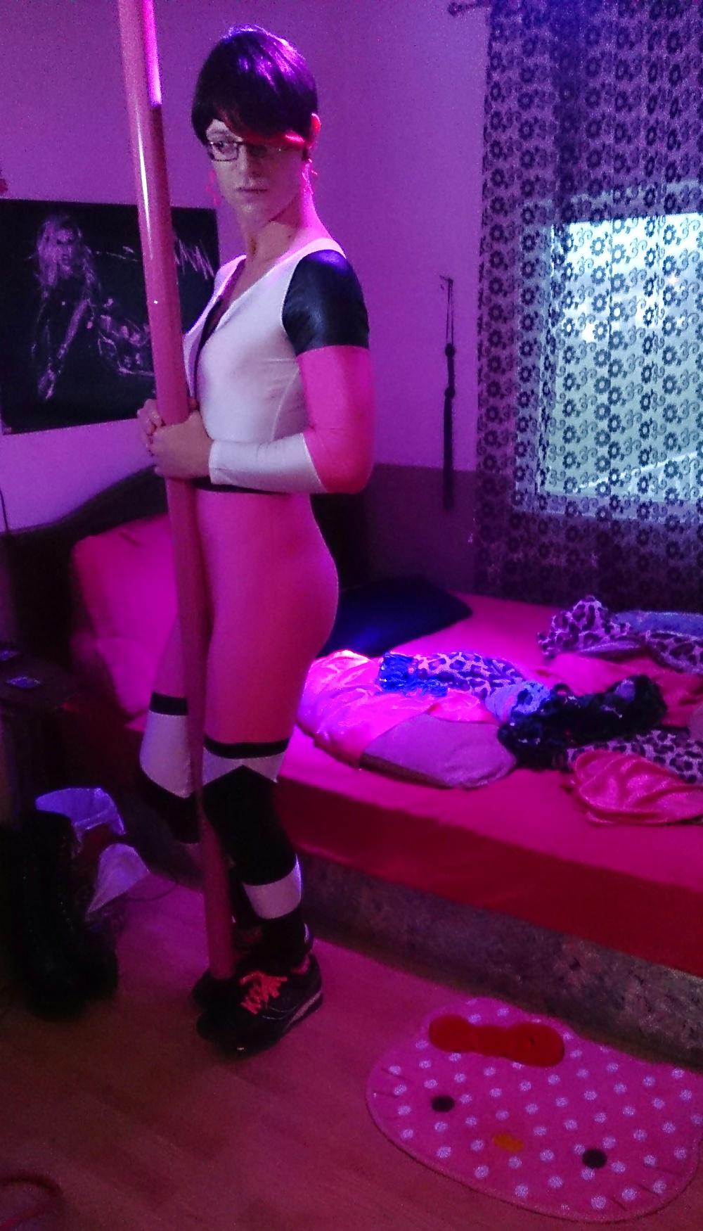 13P Tranny in spandex catsuit