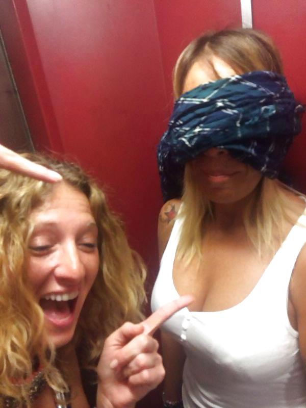 5P Slutty blonde with new boobs.