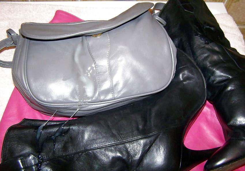 13P Leather boots, skirt and handbag