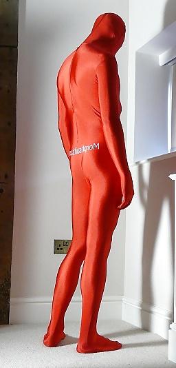 7P Red Lycra Zentai catsuit 