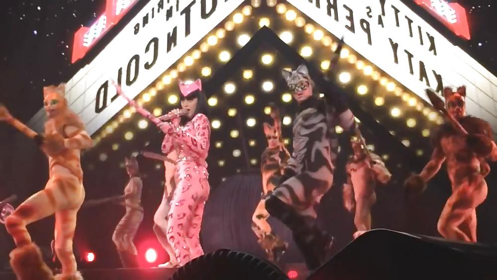 18P Katy Perry in a pink catsuit