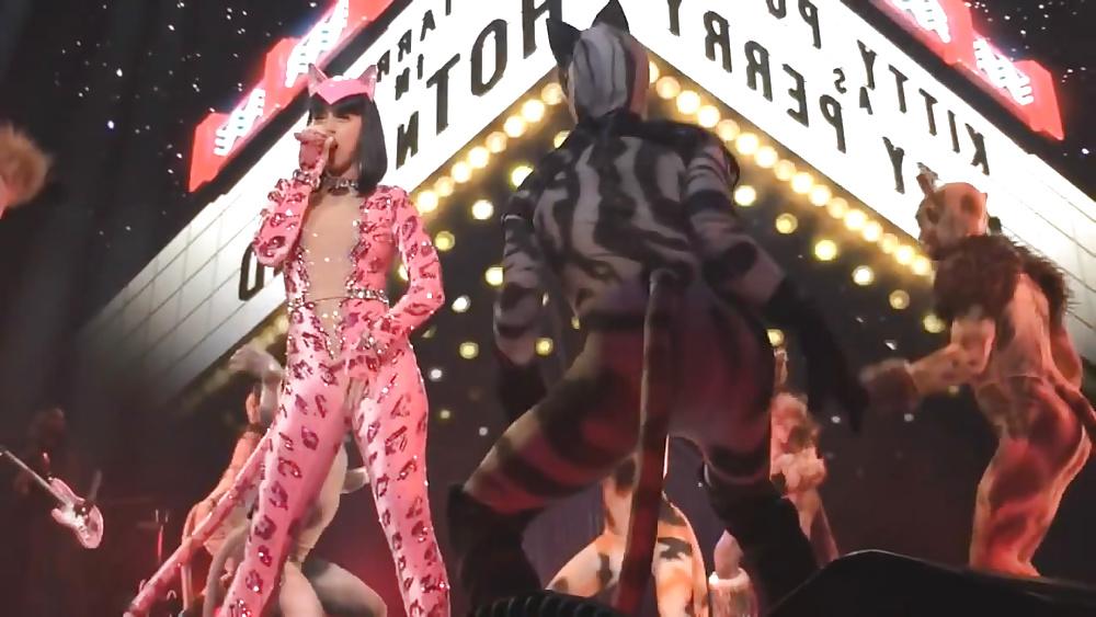 18P Katy Perry in a pink catsuit