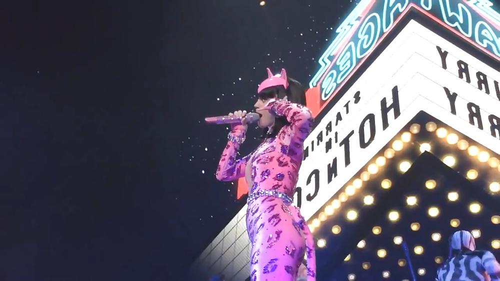 18P Katy Perry in a pink catsuit