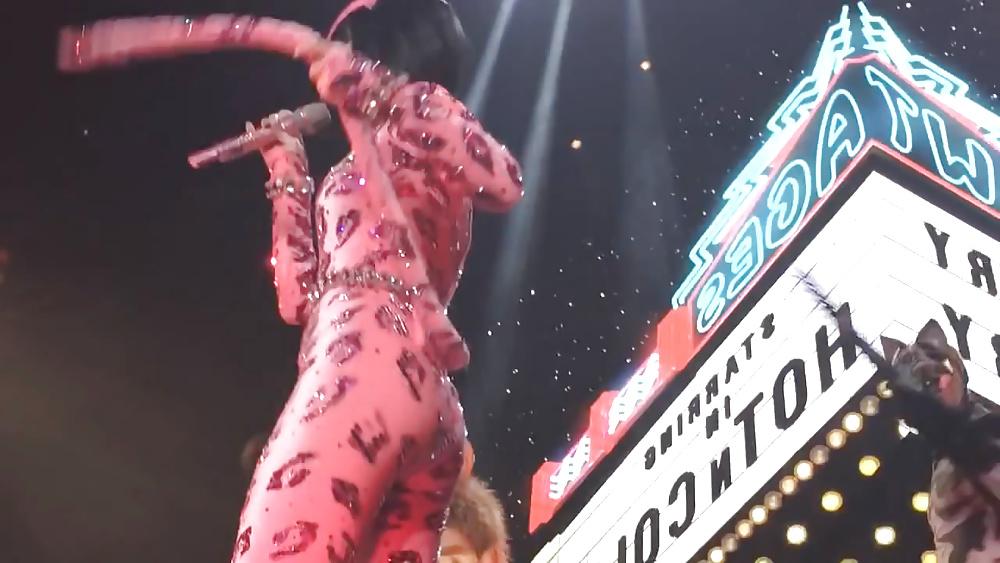 18P Katy Perry in a pink catsuit