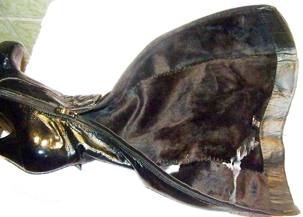 5P Leather boots cum