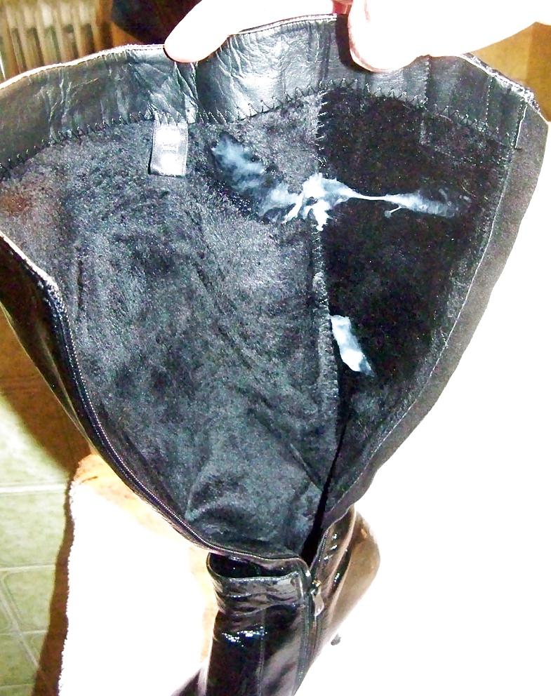 5P Leather boots cum