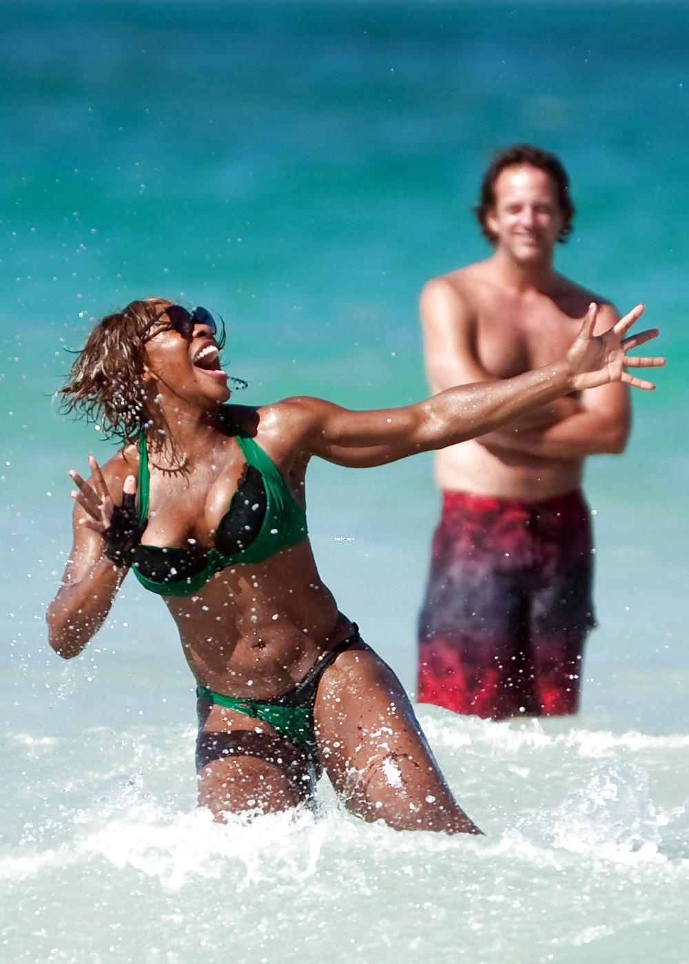 13P Serena Williams  Monster Ass and Boobs On The Beach In Miami