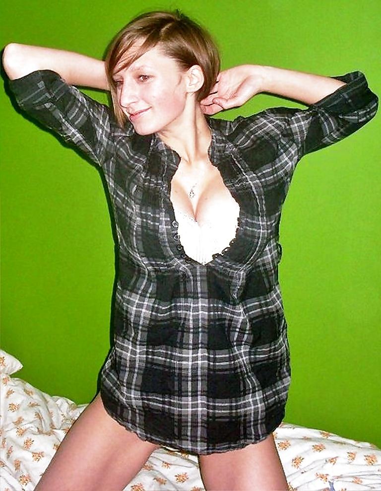 18P German shorthaired teen girl with big tits and shaved pussy