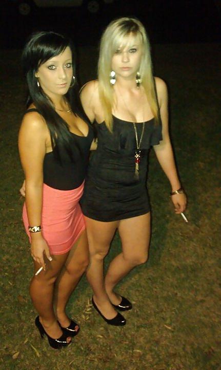 25P Smoking Babes - Trashy Chav Smokers