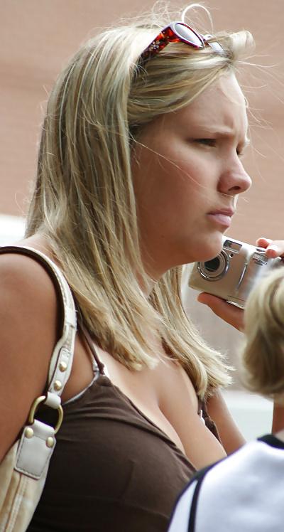 7P Candid Teen Blonde Big Boobs