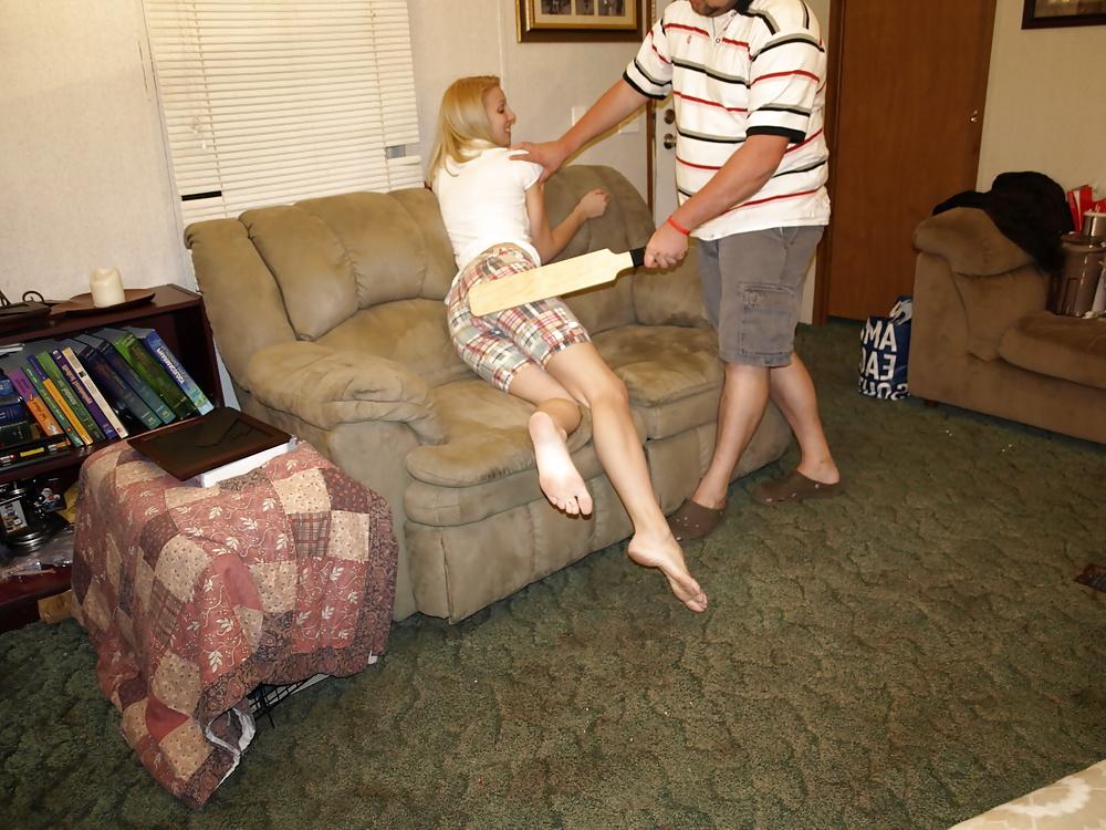 8P Young girl spanked