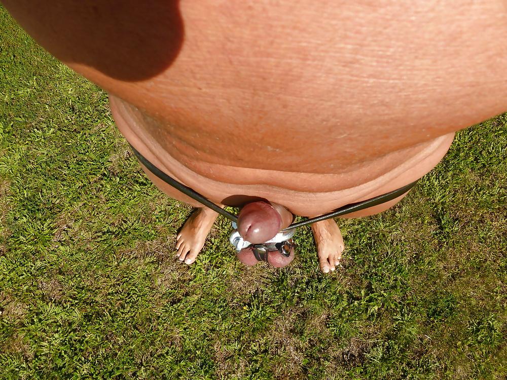 25P Bondage couilles queue plug anal CBT