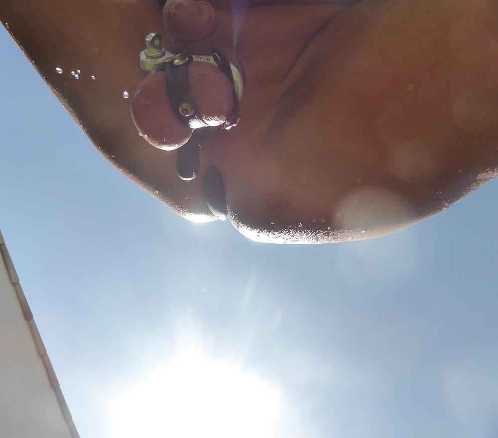 25P Bondage couilles queue plug anal CBT