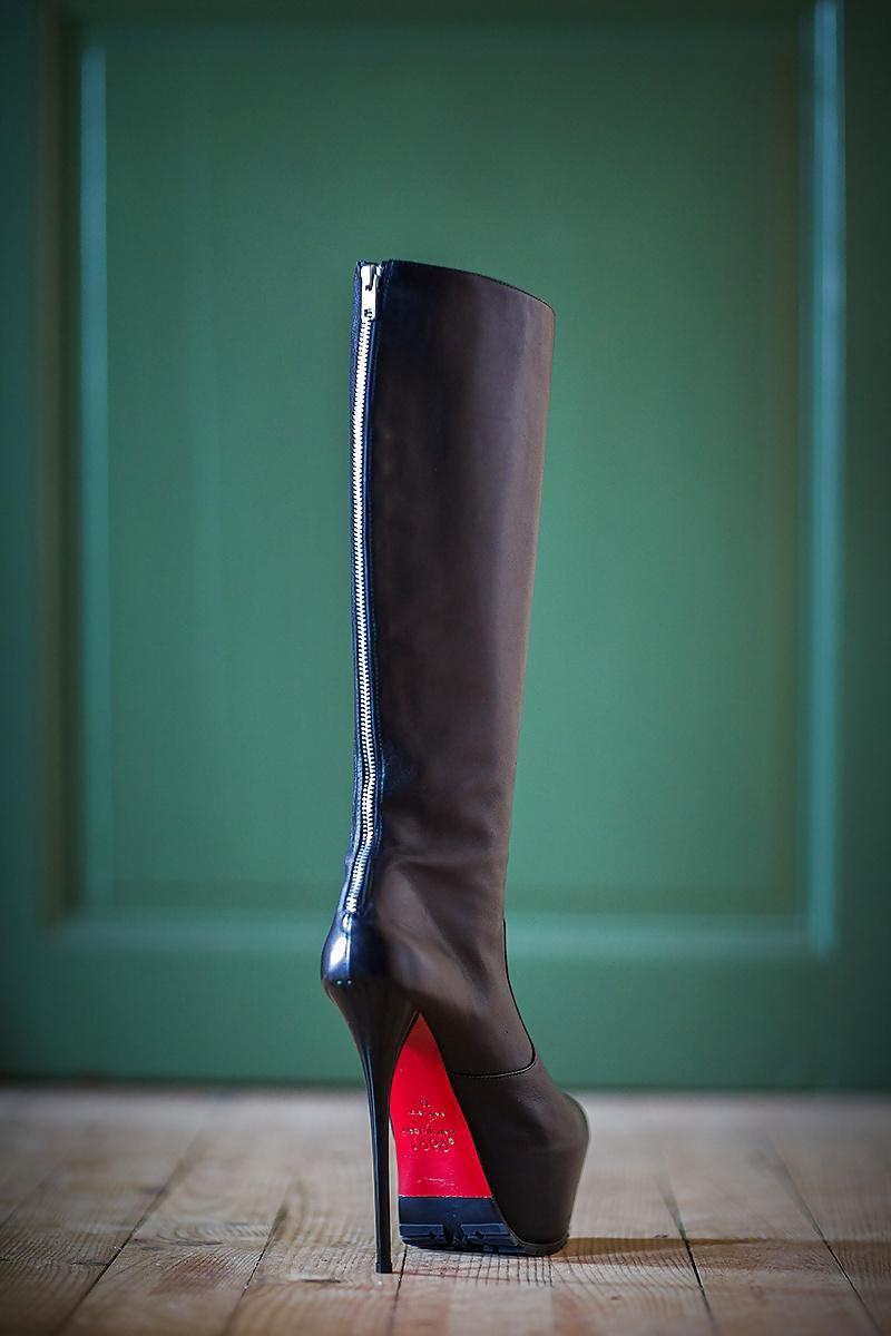 17P High heels leather boots