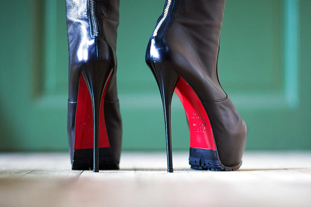 17P High heels leather boots