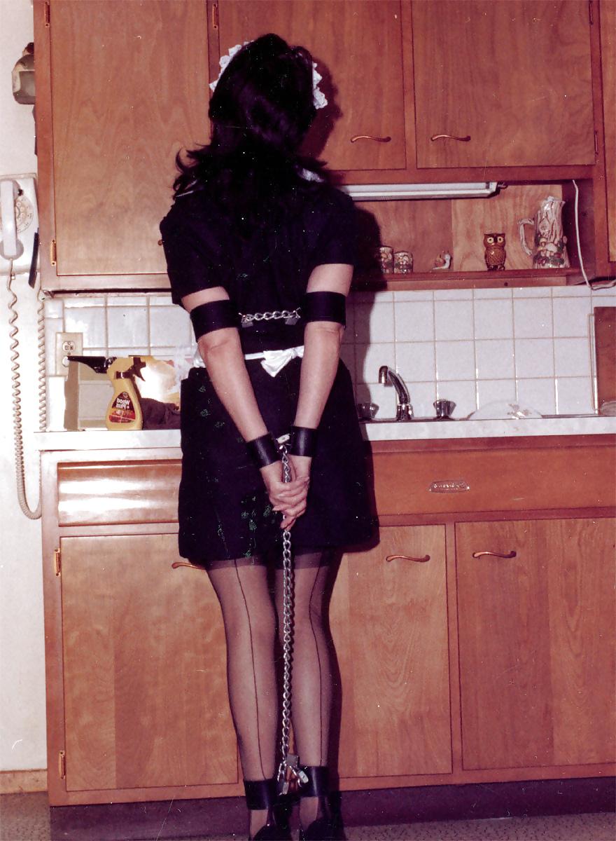 15P Vintage Maid in bondage