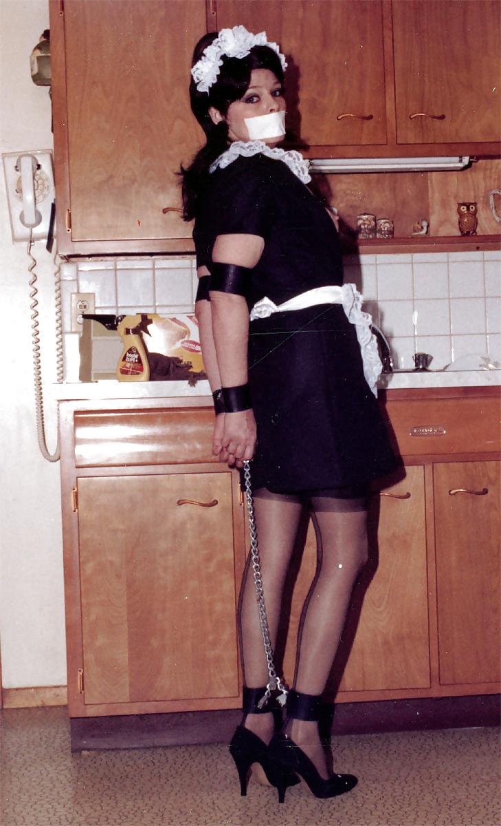 15P Vintage Maid in bondage