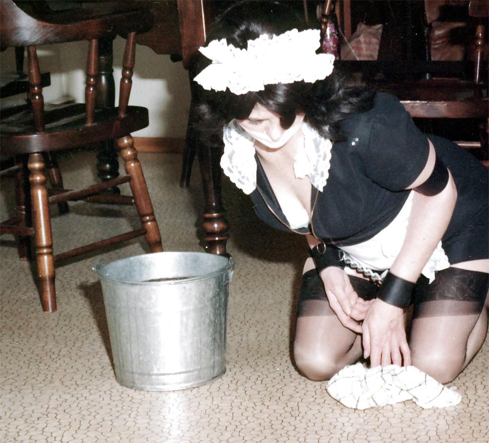 15P Vintage Maid in bondage