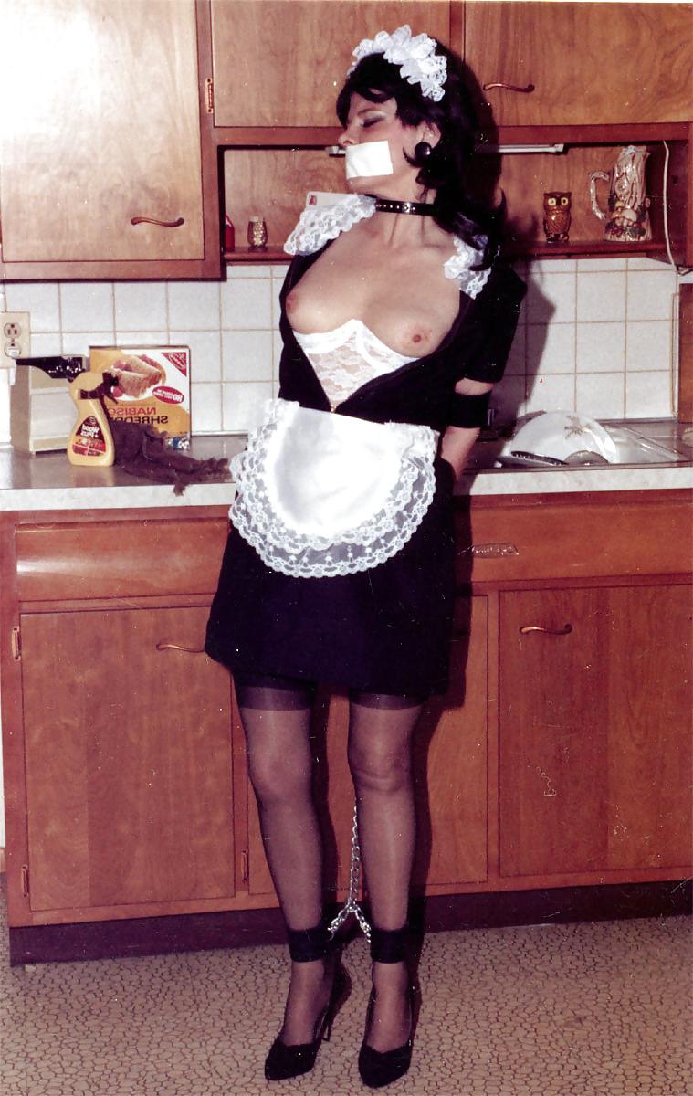 15P Vintage Maid in bondage