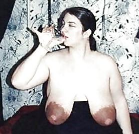 16P Abnormally big tits with huge areolas