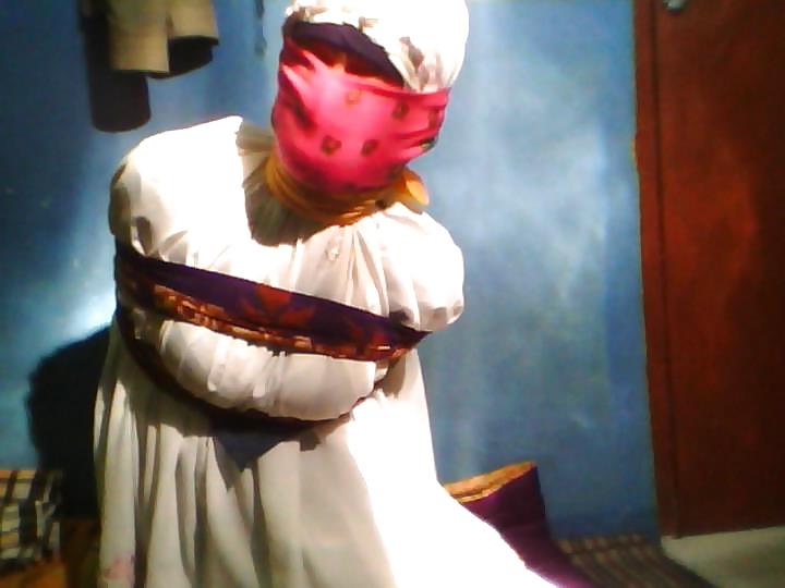25P Jilbab Tudung Bondage Tied