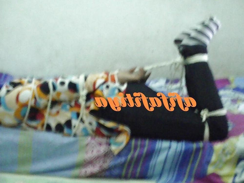 25P Jilbab Tudung Bondage Tied