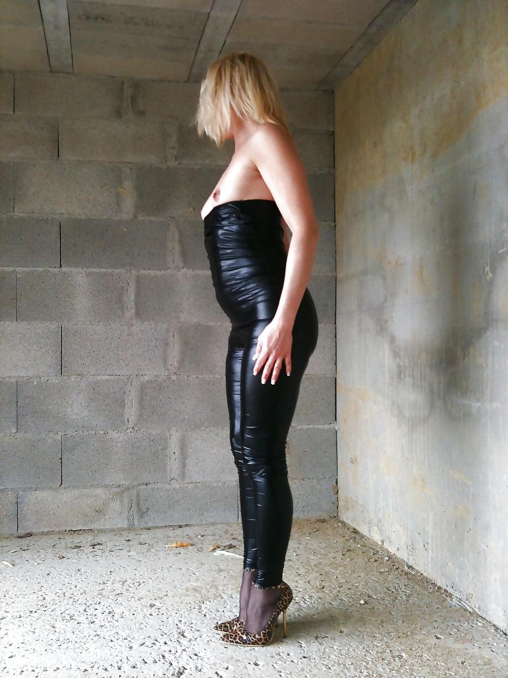 16P Black catsuit