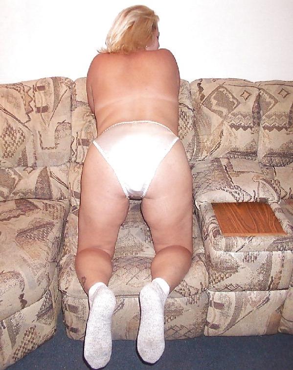 24P My kinky amateur BBW WIFE   ---   White Pantys & Corsette