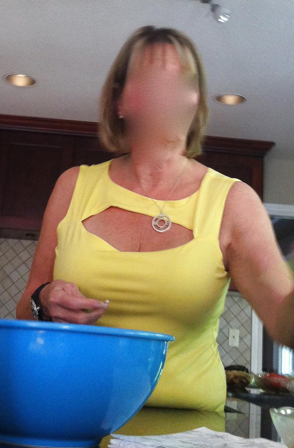 10P Mother In Law GILF. 60 yrs old candid big boobs