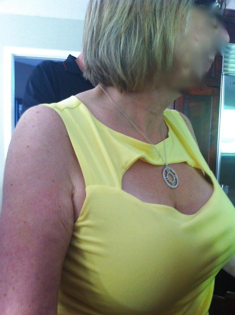 10P Mother In Law GILF. 60 yrs old candid big boobs