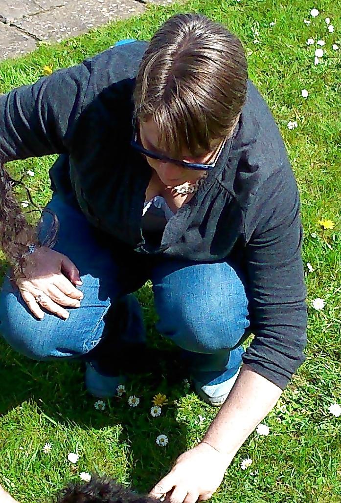18P Mrs P dressed in the garden