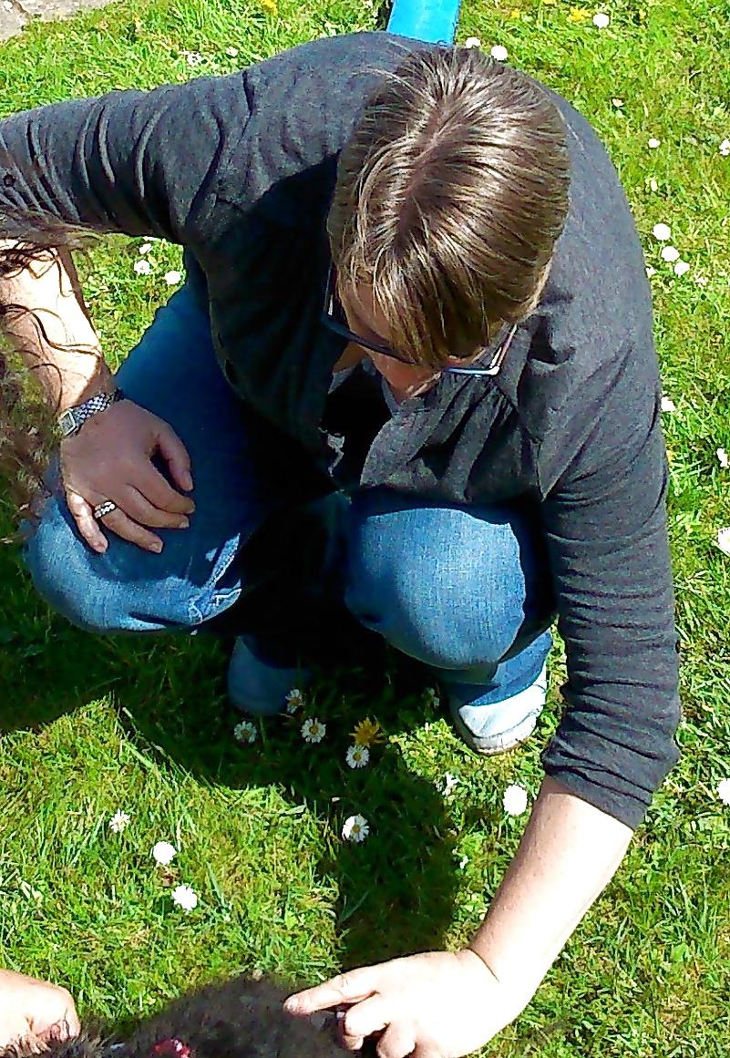 18P Mrs P dressed in the garden
