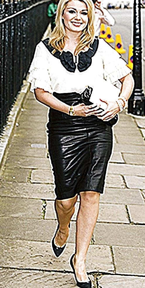 25P Celebrities in leather heels or boots