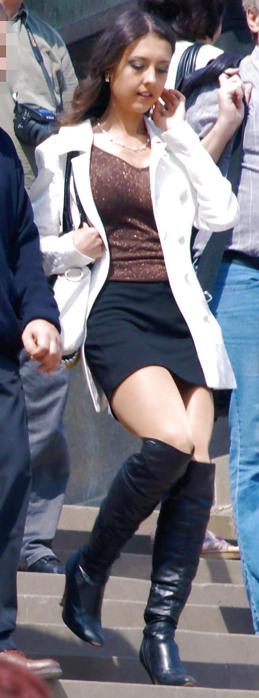 14P In The Streets 114 - Lady in Black Fuck Me Boots