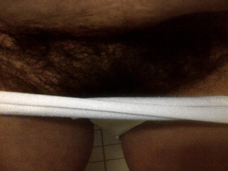25P Hairy Amateur Wife - Bush Out of Panty Shots