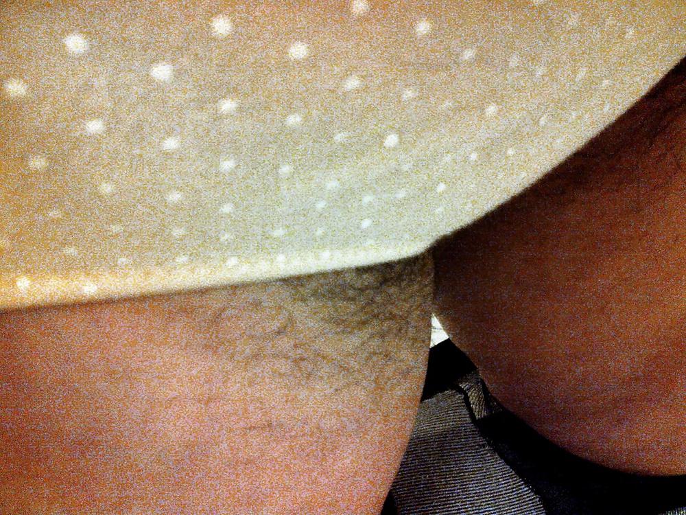 25P Hairy Amateur Wife - Bush Out of Panty Shots